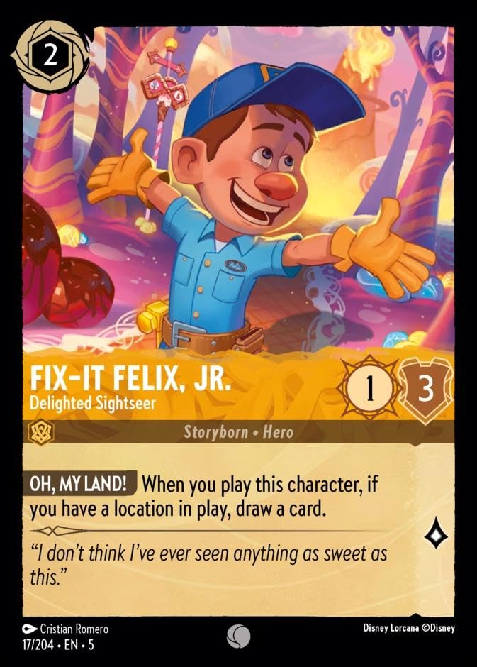 Fix-It Felix, Jr. - Delighted Sightseer (17) Lorcana - Shimmering Skies