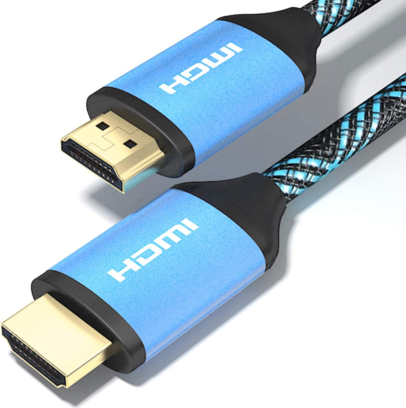 FASTSEVEN 4K HDMI Cable 10ft（3M）2 Pack | High Speed Hdmi Cables 2.0, Gold Connectors, 4K @ 60Hz, Ultra HD, 2K, 1080P, ARC & CL3 Rated | for Laptop, Monitor, Projector PS4, PS5, Xbox, TV, & More