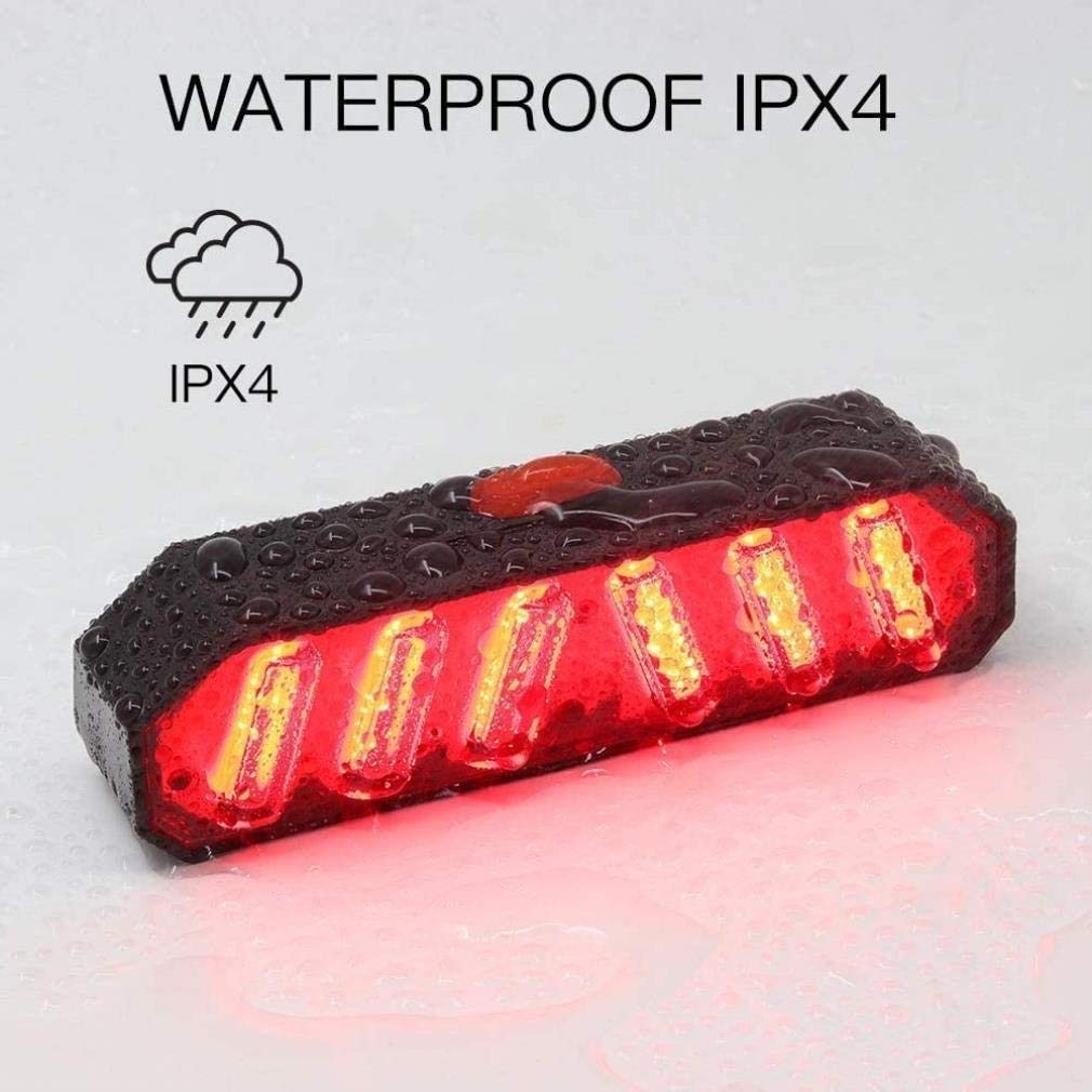 Luci posteriori USB per bicicletta, Luce posteriore for bicicletta for qualsiasi strada, luce di avvertimento dello sterzo con telecomando intelligente, luce for attrezzatura da guida notturna
