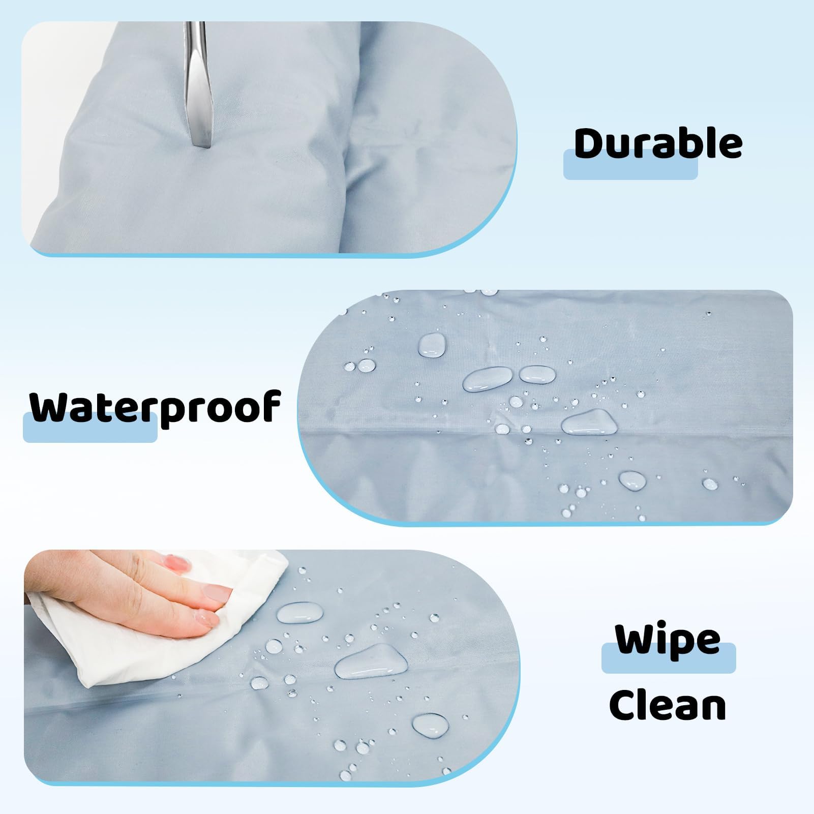Manta Refrescante para Perros 53x70cm, Alfombrilla Refrescante para Perro y Gatos con Reposacabezas 7cm, Alfombra Fresca Refrigerante, Cama Perro Verano Impermeable para Casa, Coche (69 x 7 x 99 cm)