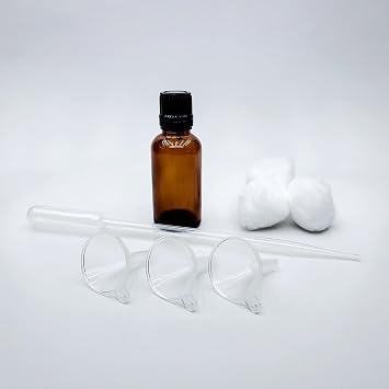 Essential Oil Filter Set - Mini Funnel and Filter Medium for Filtering Out Small Particles from Essential Oils - Help Reduce Clogs - Great for ArOmis Glass Nebulizers