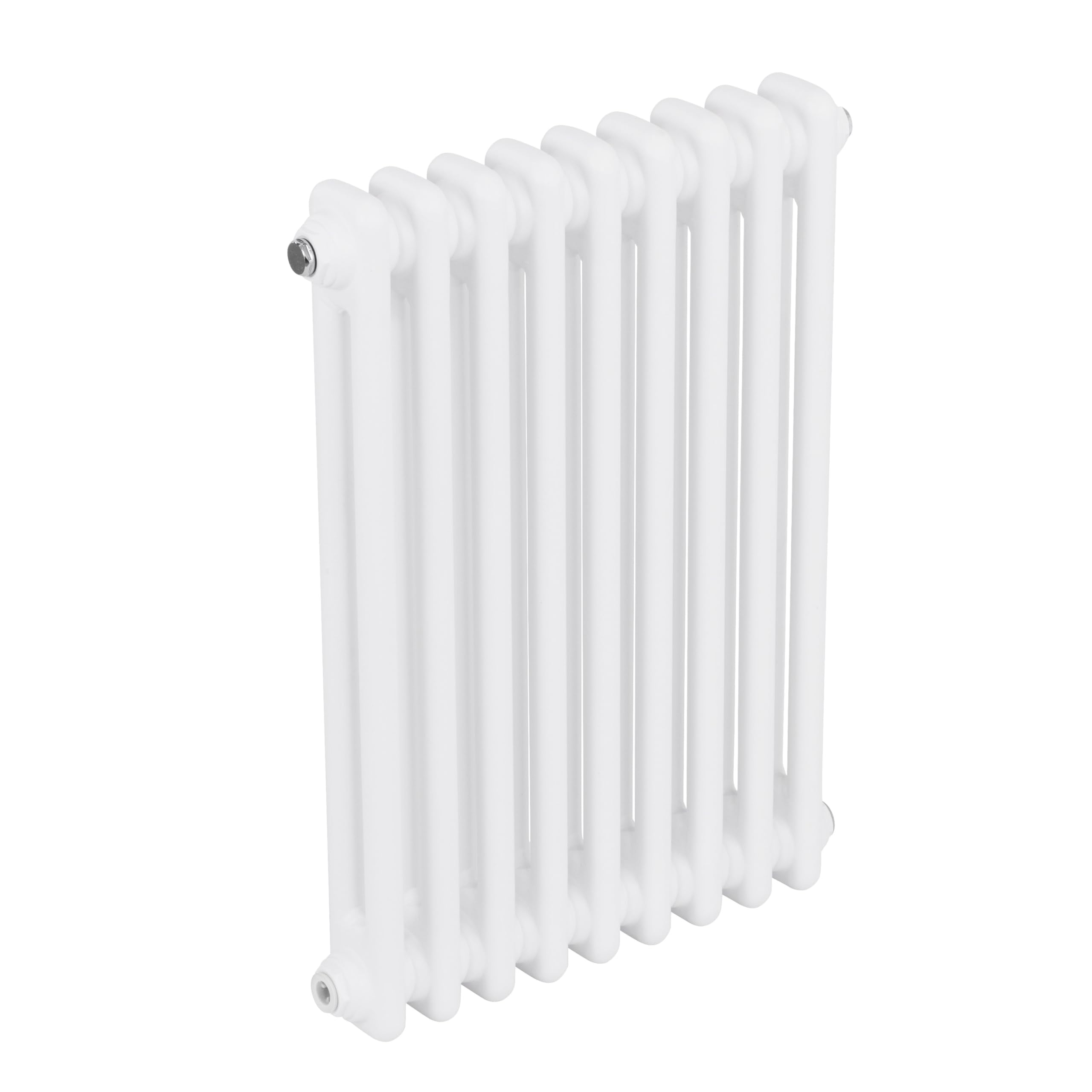 Baridi Horizontal Traditional 2 Column Radiator 600 x 427mm, 9 Fins, Efficient Heat Output, Central Heating, White – DH366