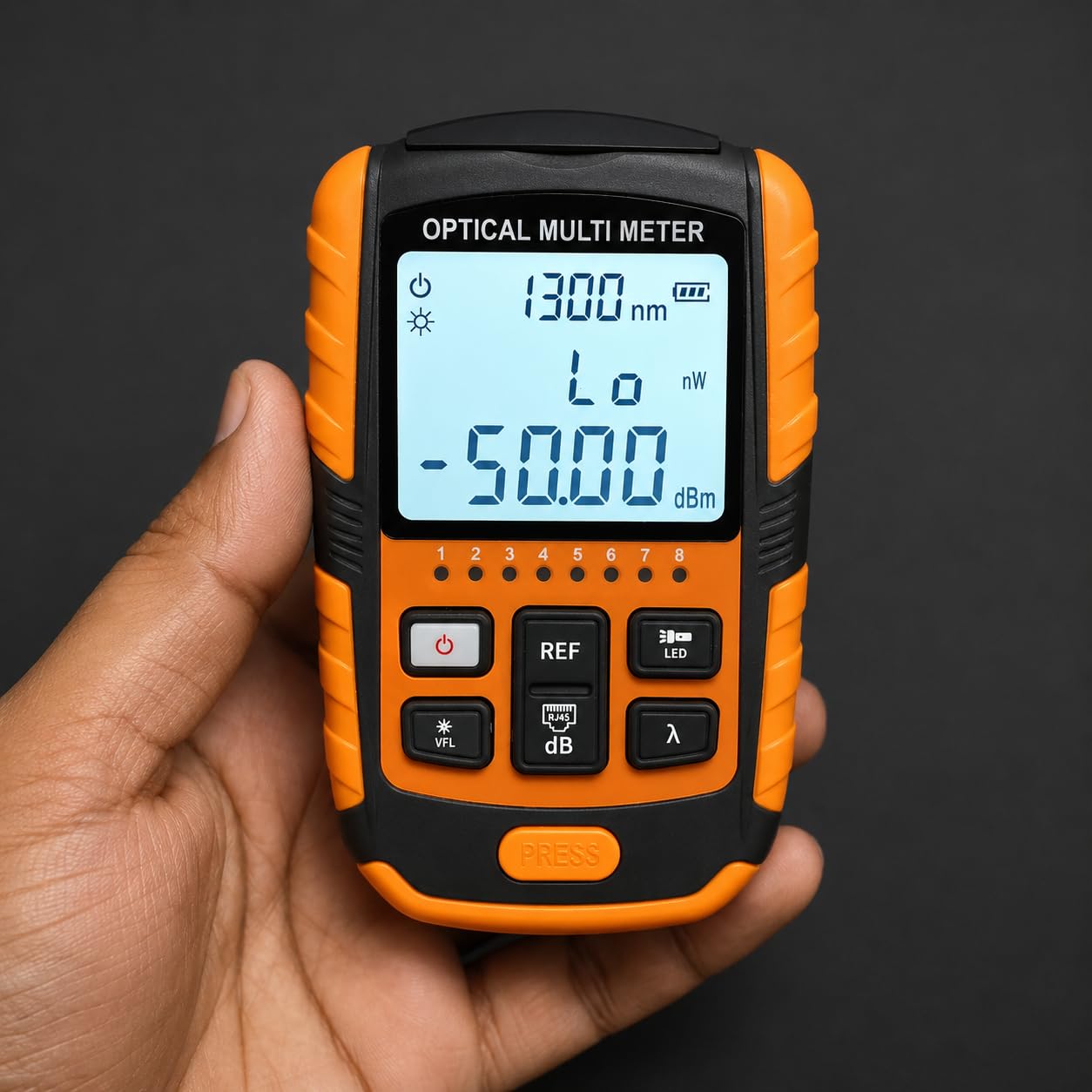 GLK260 4-in-1 Optical Multi Meter | Built-in 5mW VFL | RJ45 Cable Tester | LED Flashlight | -50 to +26 dBm | USB Type-C Rechargeable | LCD Backlight-image-30