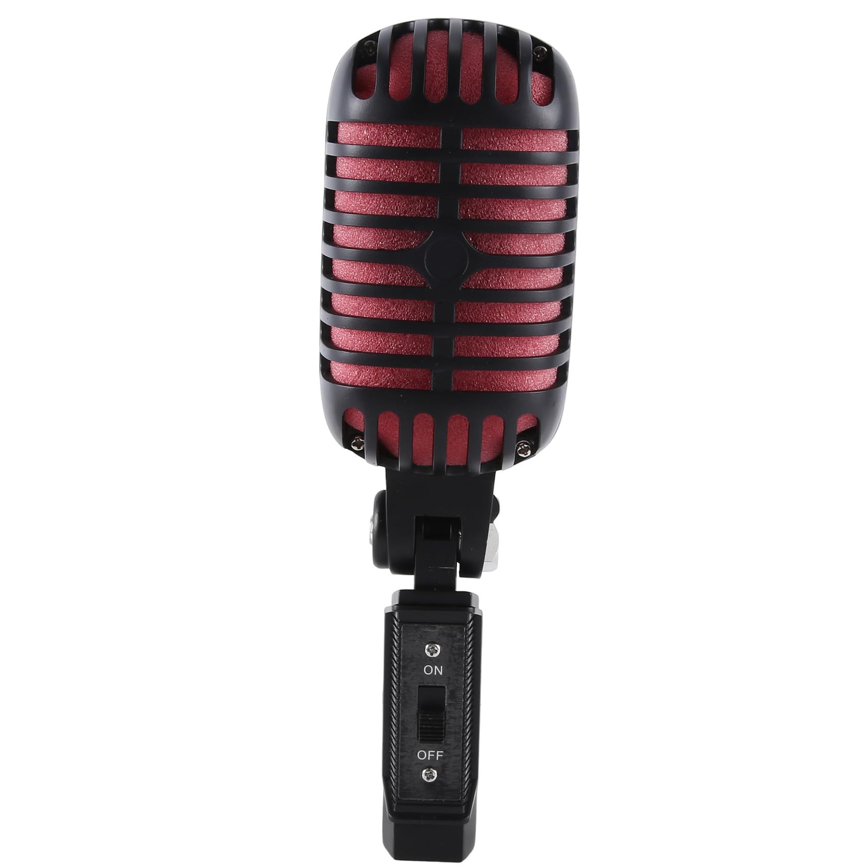 1 micrófono vocal dinámico retro profesional clásico de metal para karaoke de actuaciones en