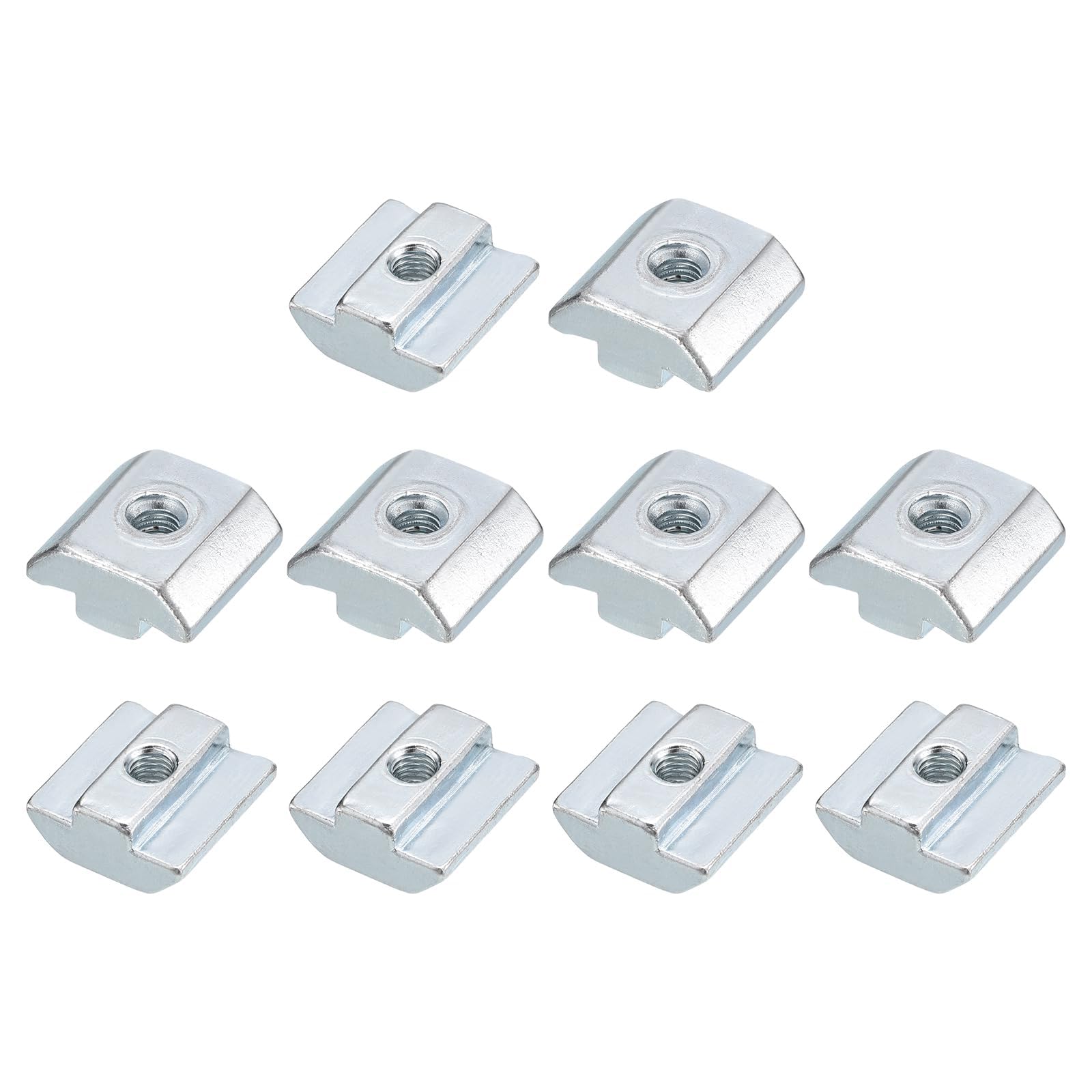 TOP-VIGOR M5 Sliding T Slot Nuts 30Pcs, Nickel Plated Carbon Steel Hammer Head Roll-in T-Nuts for 4040 Aluminium Extrusion Profile, T-Slot Fasteners for CNC and 3D Printer Assembly