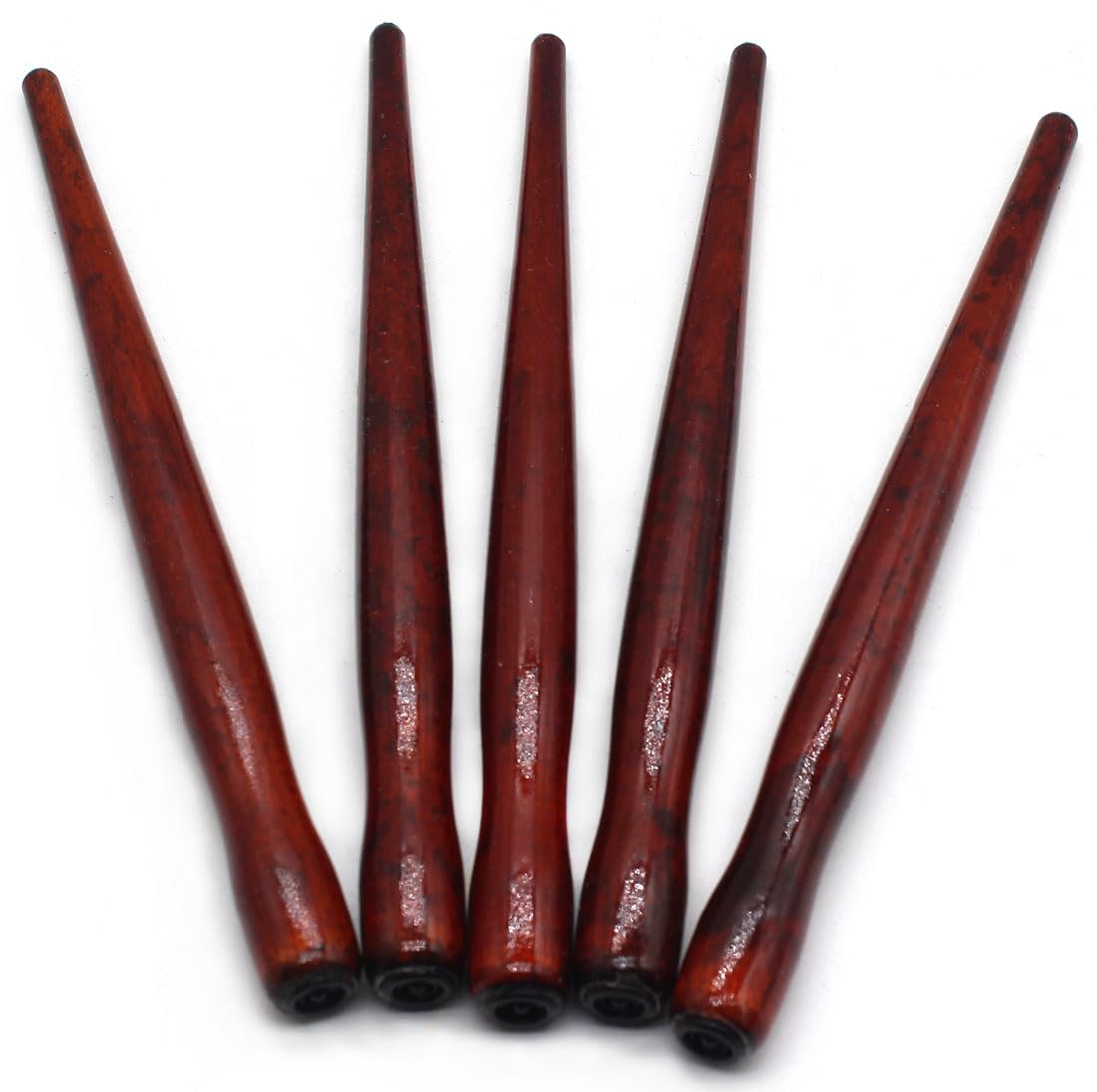 Gullor 5 Pieces Dip Pen Holder, Wooden Comic Pen Nib Holder for Calligraphy Writing Signing, Red, 1 count (Pack of 5) - Image 2