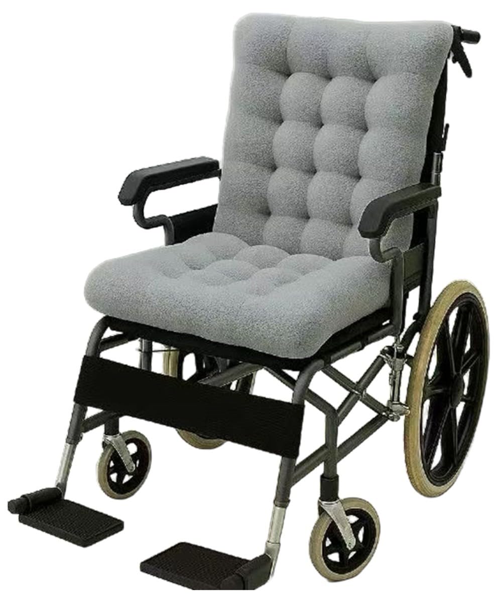 Anti-Dekubitus Rollstuhlkissen Mit Rückenstütze, Orthopädische Lordosenstütze Schmerzlinderung Bei Ischias Und Steißbein Für Rollstuhl Bürostuhl 45X90CM
