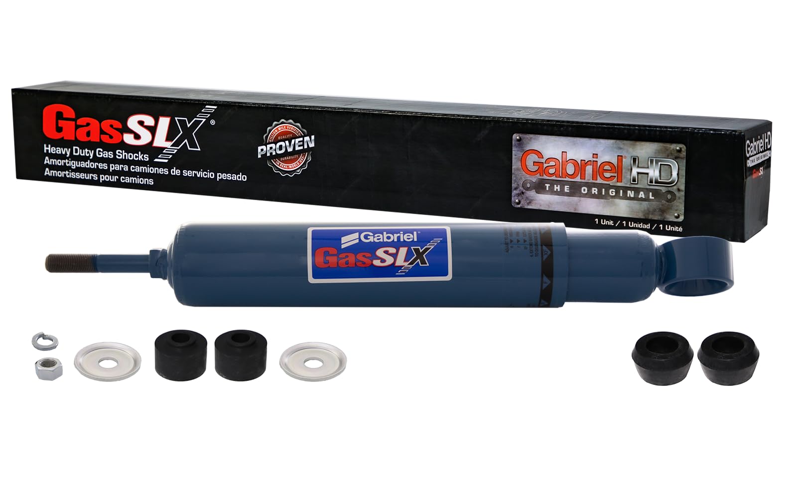 Gabriel 89427 GasSLX Adjustable HD Right Shocks Fits Peterbilt 330, 357, 362, 372, 375, 376, 377, 378, 379, 385; International; OEM# 0306084, 0307423, 665633, 680435, 03074232