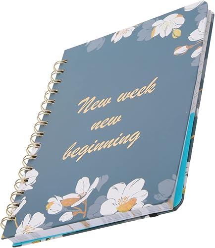 Miniatura 3 de Ciieeo 2pcs Daily Planner Notebook Daily Goals Notebook English Agenda Planner Office Memo Pad Notebooks College Ruled Spiral Notepad Portable Note