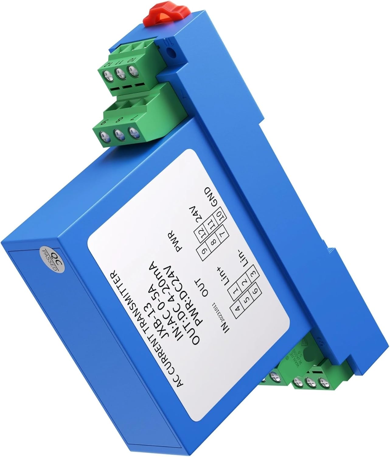 DC24V AC DC Current Transmitter 4-20mA 0-10V 0-5V RS485 35mm Rail Current Transducer 0-1A 0-2A 0-5A 0-10A AC DC Current Sensor(Input DC 0-10A)