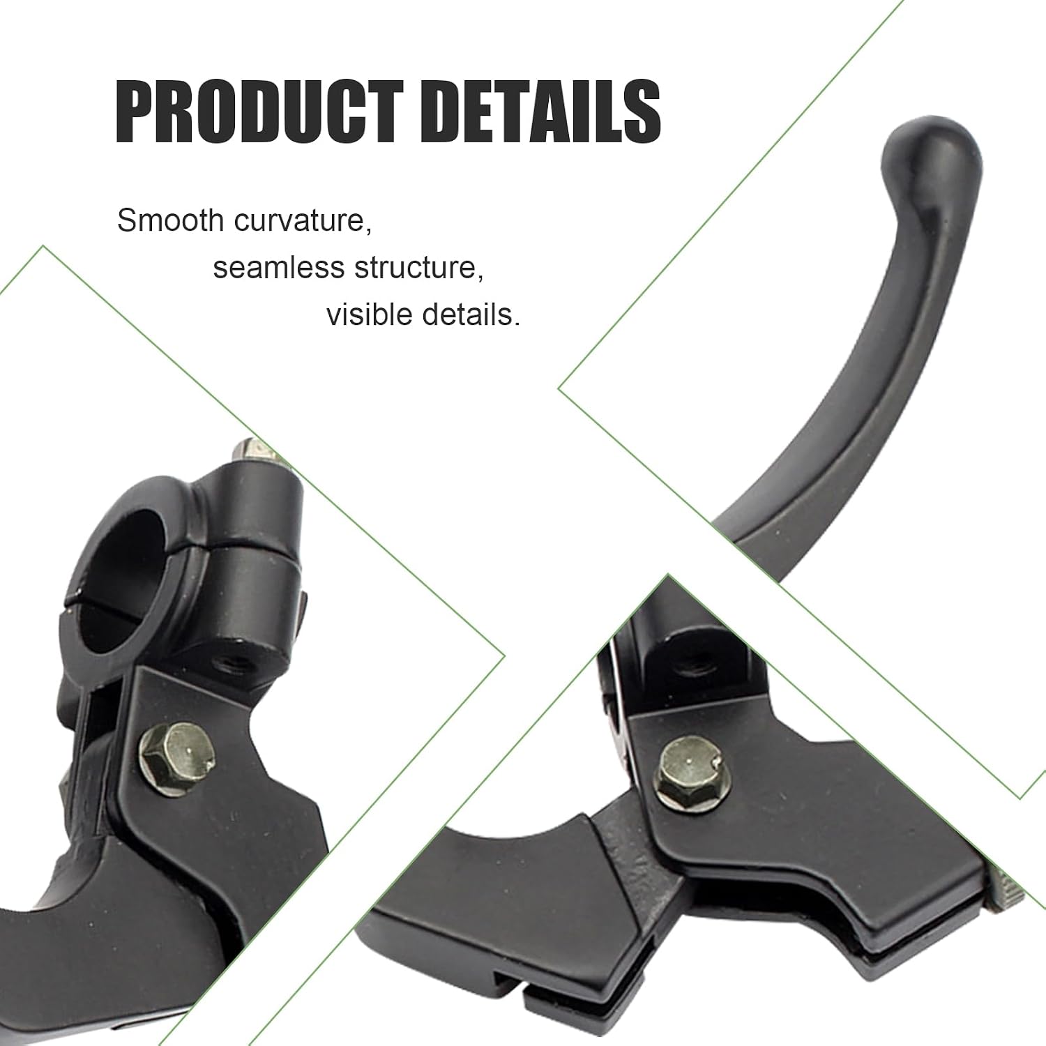 2 PCS Bike Brake Levers, Clutch Lever, Clutch Brake Handle Levers Perch, Compatible with Honda CRF50 XR50 (Black)