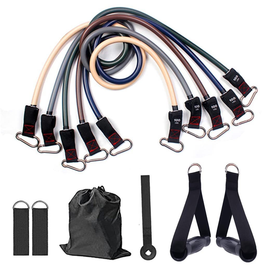 Resistance Bands Set 11 pcs Stackable Up to 500 lbs Adjustable with Heavy Duty Gym Handles Home Gym
