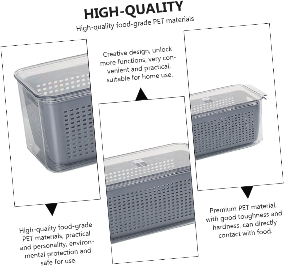 1pc Refrigerator Storage Box Lid Kitchen Food Preservation Container for Fruits and Vegetables Fridge Organizer and Sealed Design for Home and Restaurant Use