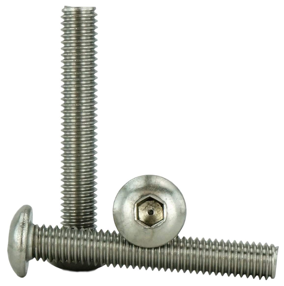 Stainless #10-32 x 2 (1/2" to 2" Available) Socket Button Head Cap Screws, Full Thread, Hex Drive, Stainless Steel 18-8, Machine Thread (10-32 x 2)