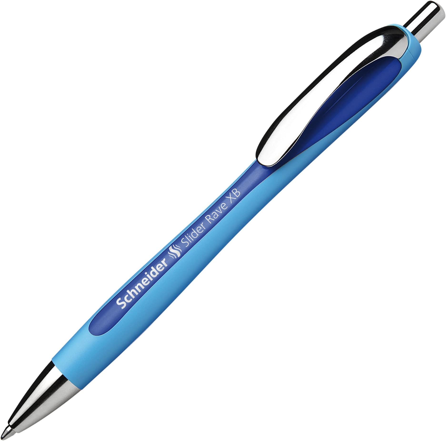 Schneider Slider Rave XB Ballpoint Pens - Limited Edition Power Pink, Blue Ink, 1.4mm Extra Broad, Refillable, Box Of 5