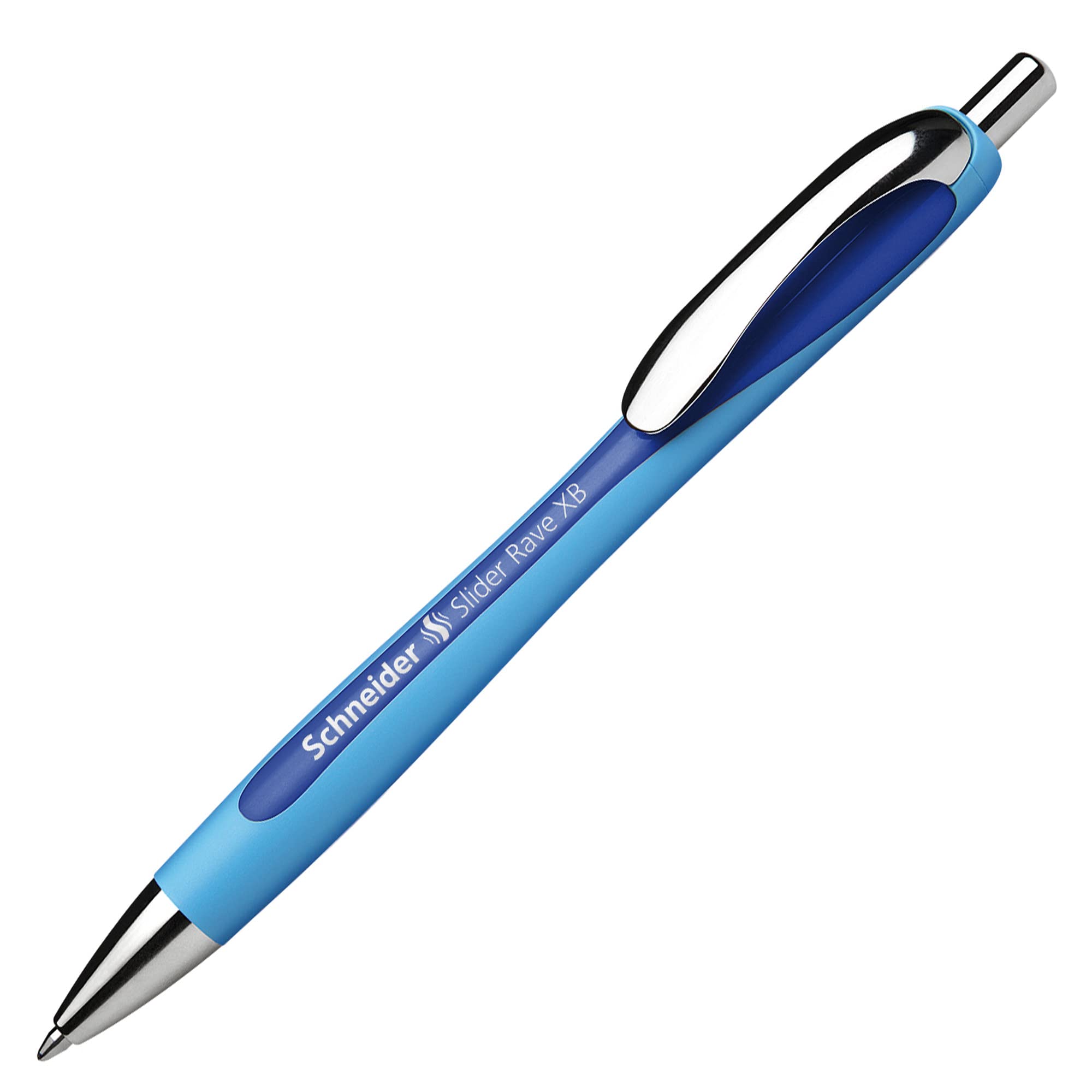 Schneider Slider - Penna A Sfera Ricaricabile, Tratto Extra Spesso, Meccanismo A Molla, Colore Blu