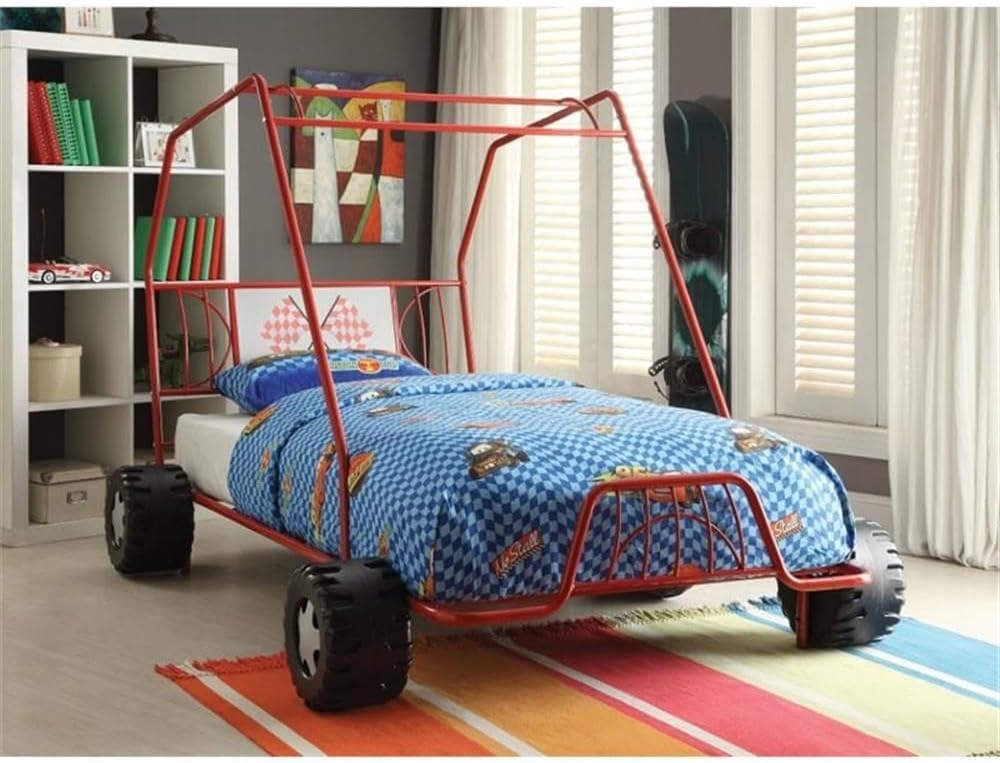 Assembled Acme Furniture Xander Twin Red Go Kart Bed