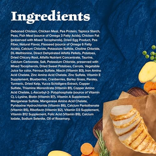 Blue Buffalo Wilderness Natural Adult Dry Cat Food, High-Protein and Grain-Free Diet, Supports Healthy Muscle Development and a Healthy Immune System, Chicken, 12-lb. Bag