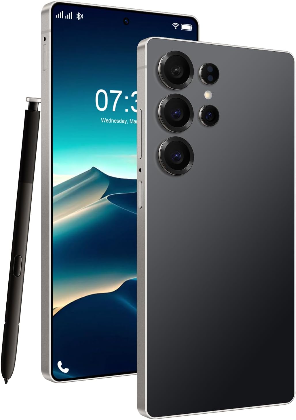 2026 C25 Ultra-Thin Mobile Phone, 5G Dual SIM Smartphone, 8GB RAM 128GB Storage, 7.3" HD Display, 8000mAh Big Battery, Snapdragon 8 Gen4, Face Fingerprint Unlock, OTG Type-C Android System