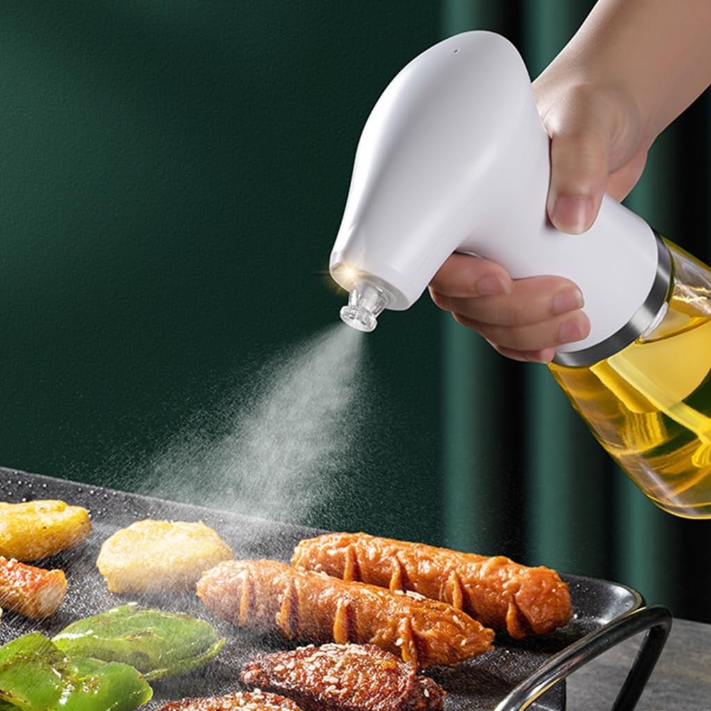 Electric Oil Bottle Dispenser USB Charging Sauce Jar Vinegar Storage Bottle For Barbecue Kitchen Oil Sprayer