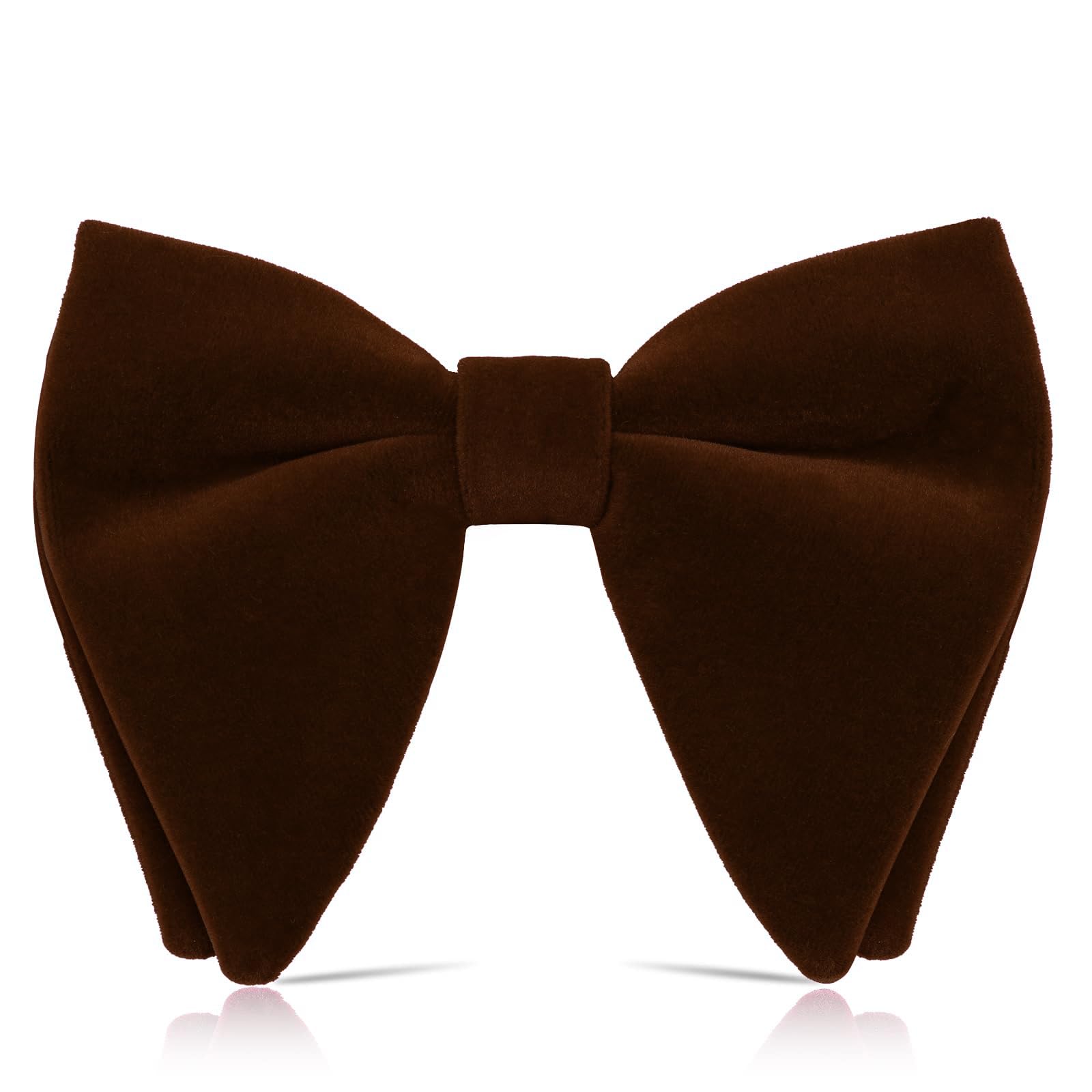 Men's Fashion Butterfly Shaped Pre-Tied Specially Crafted Oversize Long Peak Velvet Bow Tie with Adjustable Length-picture-15