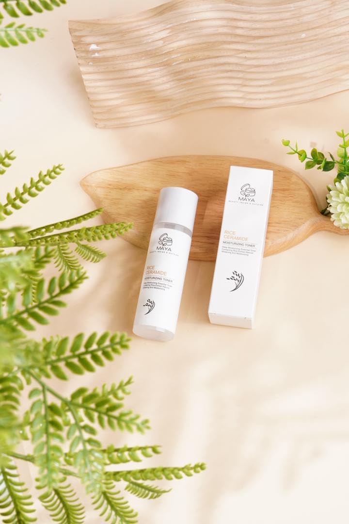 Maya Rice Ceramide Moisturizing Toner Hydrating Face Toner with Rice Extract, Ceramide NP & Niacinamide, Brightening & Soothing Formula for Smooth, Supple Skin 120 ml - Image 6
