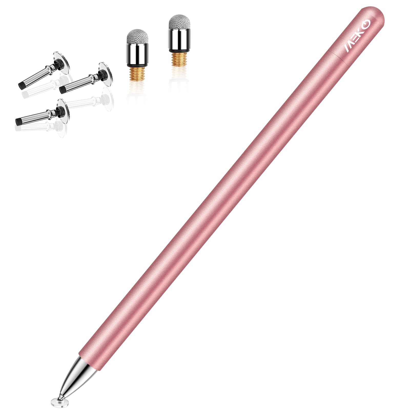 MEKOStylus Pen for iPad, Capacitive Touchscreen Pencil Magnetic Cap, High Sensitivity & Fine Point Universal for/iPhone/iPad Pro/mini/Air/Android/Microsoft/and All Other Devices (Rose Gold)
