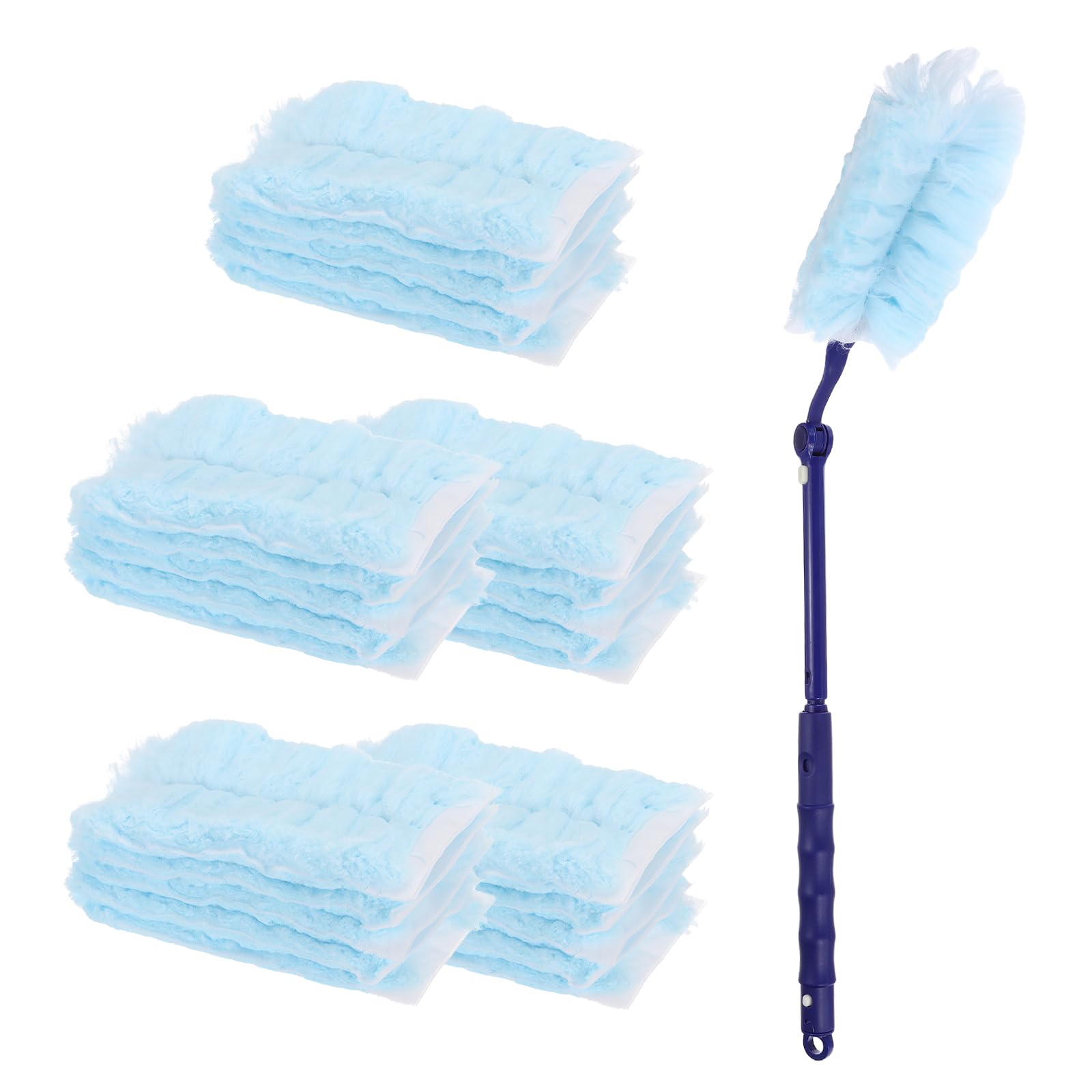 Plumeaux jetables bleus pour meuble et store avec kit de nettoyage microfibres multi-usages