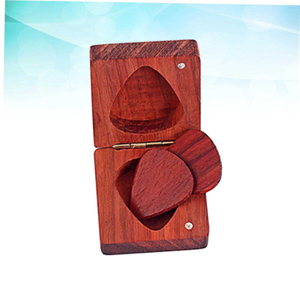 ifundom 3 Pièces médiators de Guitare et médiators de Pouce ukulélé Organisateur de médiator de Basse de Banjo Box boîtes Accessoires The Bambou Rouge