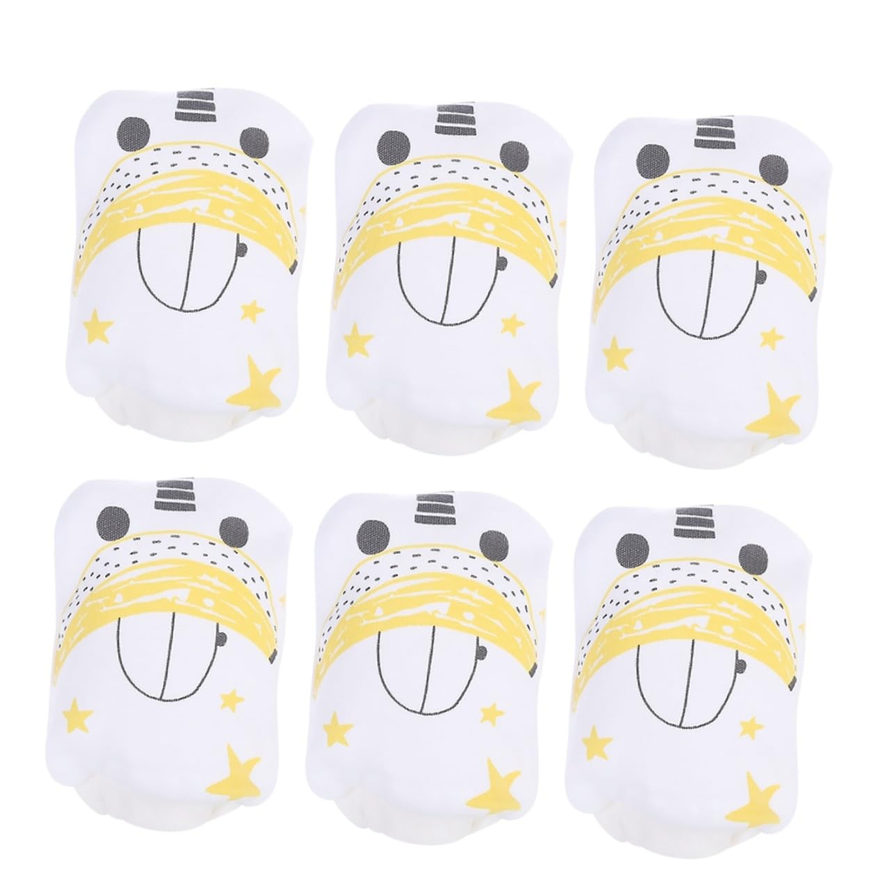 Beavorty 3Pairs Adjustable Cotton Gloves Mittens for Scratch Protection Soft Comfortable Mittens White for Newborns Boy Girl