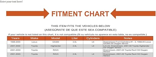 Miniatura 5 de Sensor de oxígeno O2 de ajuste directo para Lexus GS300 Toyota Highlander Rav4 EB3-4941893