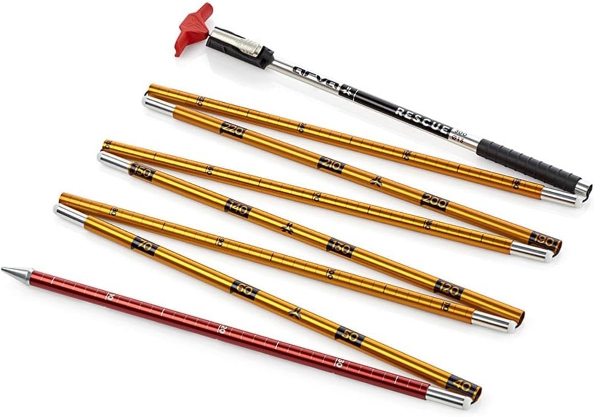 Arva Rescue 300 Probe, Ski Touring Probe for Backcountry Skiing, Splitboarding, Snowmobiling, and Snowshoeing Use, 3 Meter Length, Orange