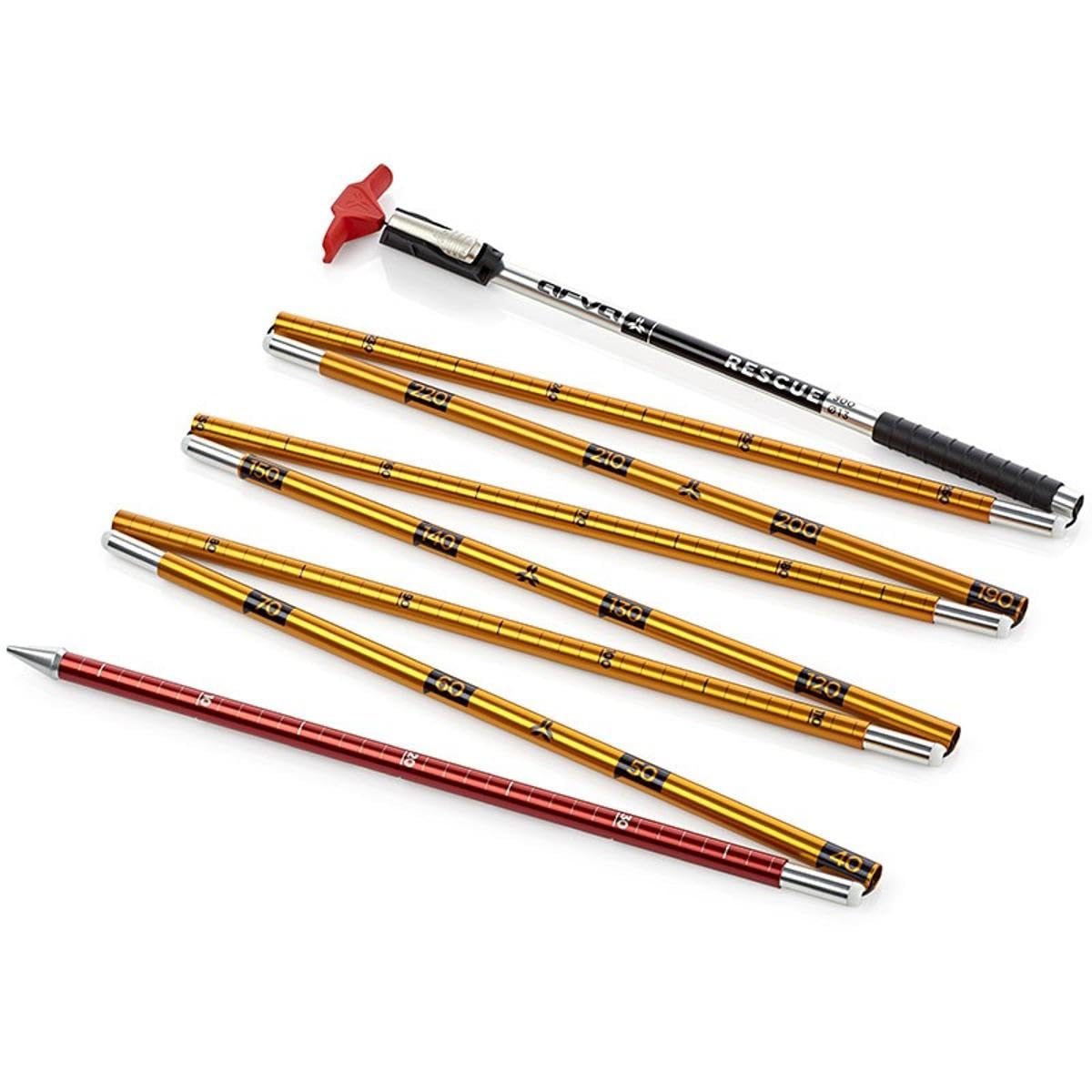 Arva Rescue 300 Sonde de ski de randonnée pour ski de fond, splitboard, motoneige et raquettes à neige, longueur 3 m, orange