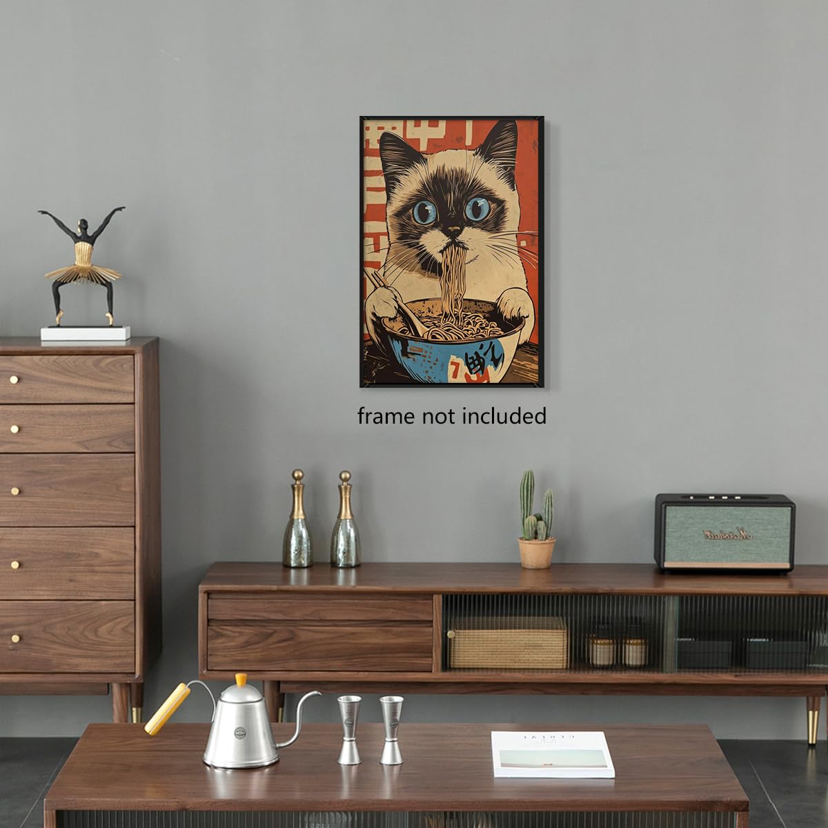 Amazon.com: Nanxiwofee Vintage Japanese Cat Canvas Wall Art