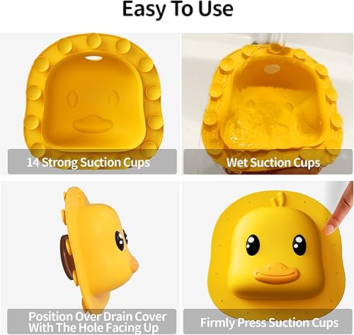 Vista 3 de Cubierta de Drenaje de Desbordamiento de Bañera - Cubierta de drenaje de bañera de silicona, tapón de drenaje de desbordamiento de bañera