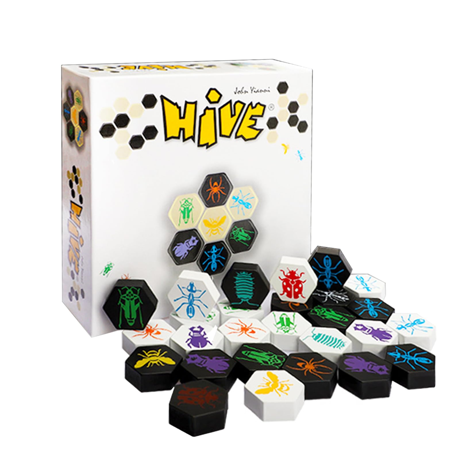 Gioco Da Tavolo Hive In Legno – Strategico Per 2 Giocatori – Compatibile Con Espansioni (Coccinella, Cloporte)