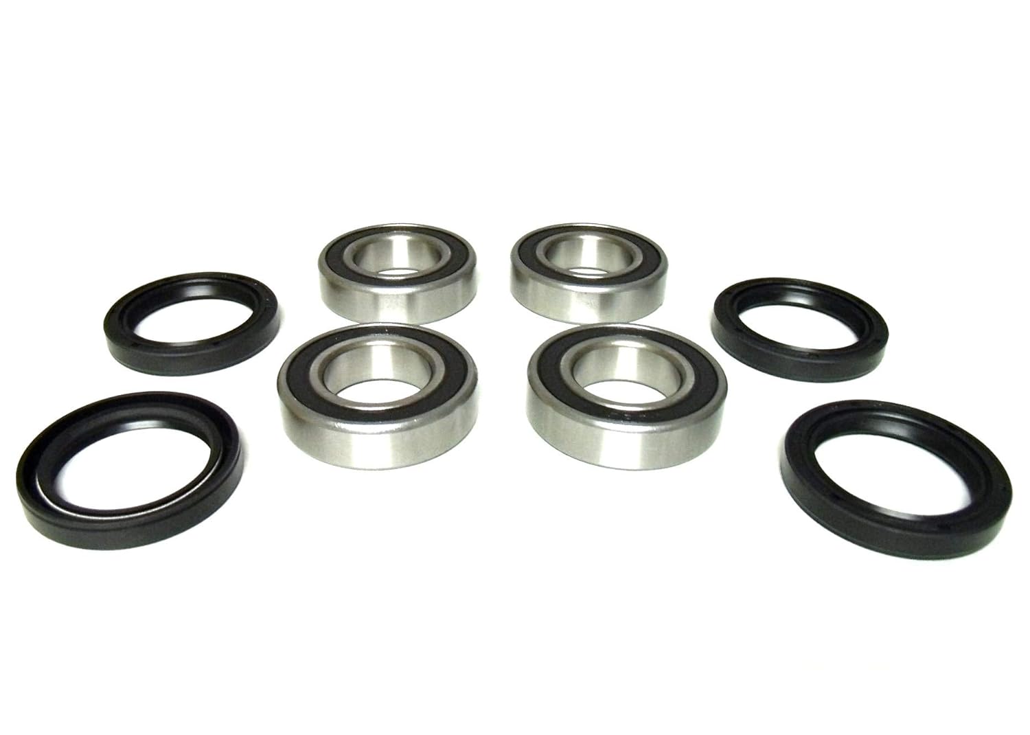 Precision Front Wheel Bearing Kits for Kawasaki Mule 92045-3707, 92049-1025, Left & Right, Quality Tested, Exact Fit, Low Friction, Corrosion Resistant, ATVPC