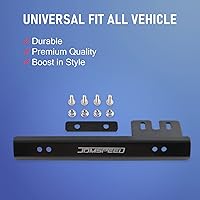 Vista 4 de JDMSPEED Barra Soporte de Reubicación para Placa de Matrícula en Parachoques Delantero Negro