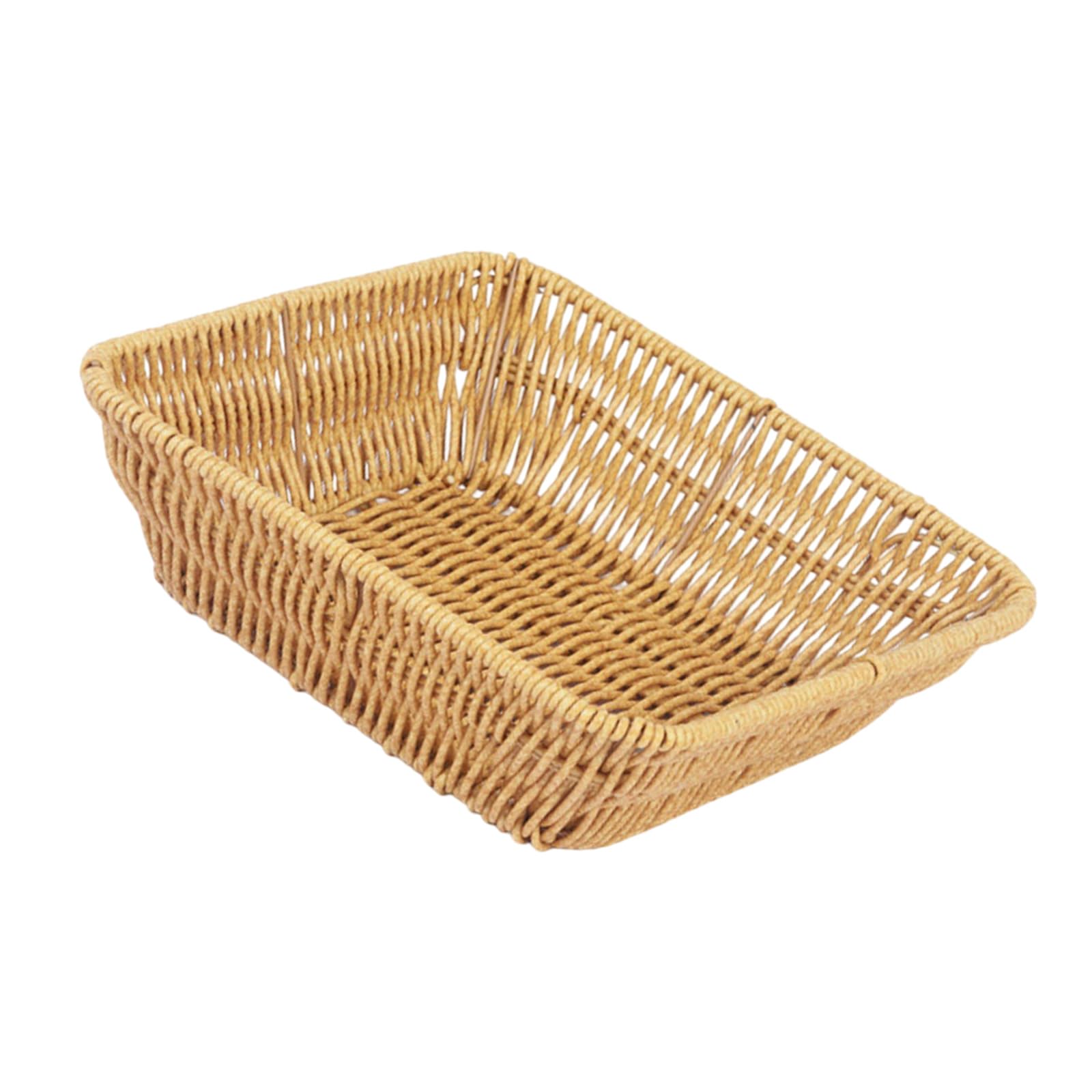 SXRQ Woven Imitation Rattan Fruit Basket for Home Use Multipurpose Serving for Parties Gatherings Daily Snacking Imitation Rattan Woven Storage Basket