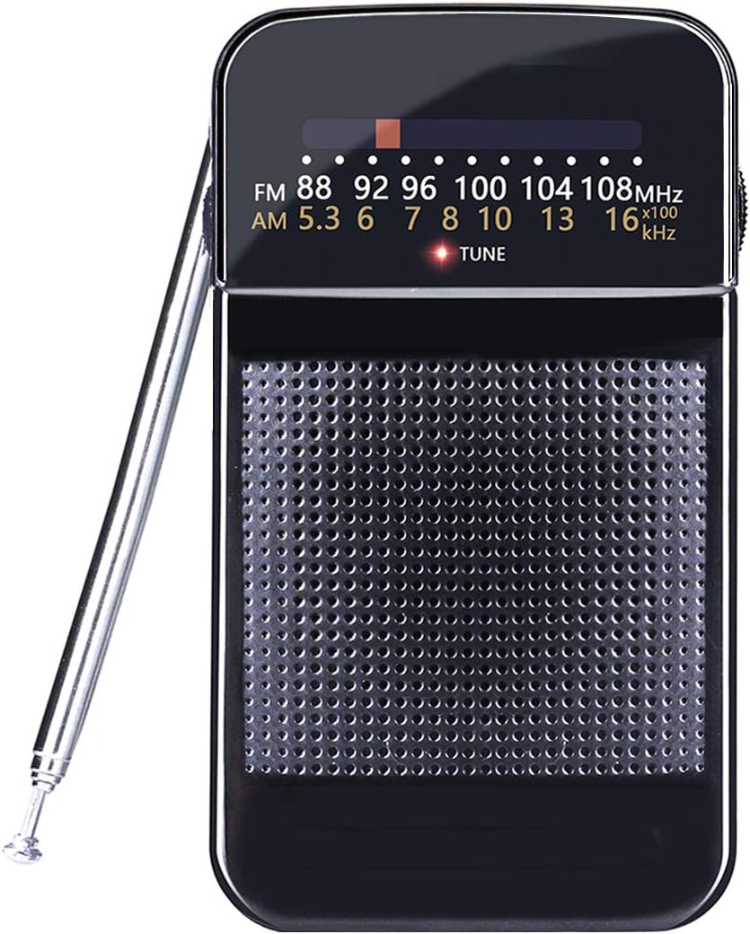 Portable Radio AM FM Battery Operated Pocket Radio Easy Tuning Power Saving…