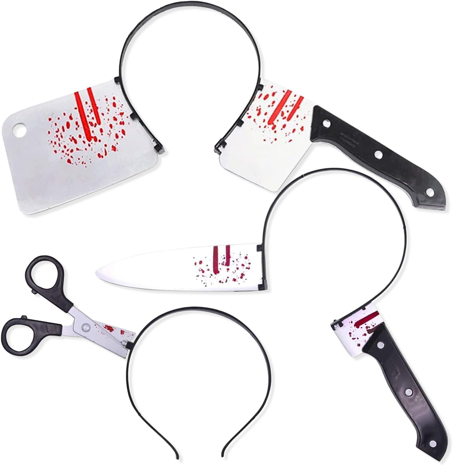 3Pcs Halloween Headbands + 30Pcs Temporary Tattoos, Halloween Party Props, Novelty Decorations