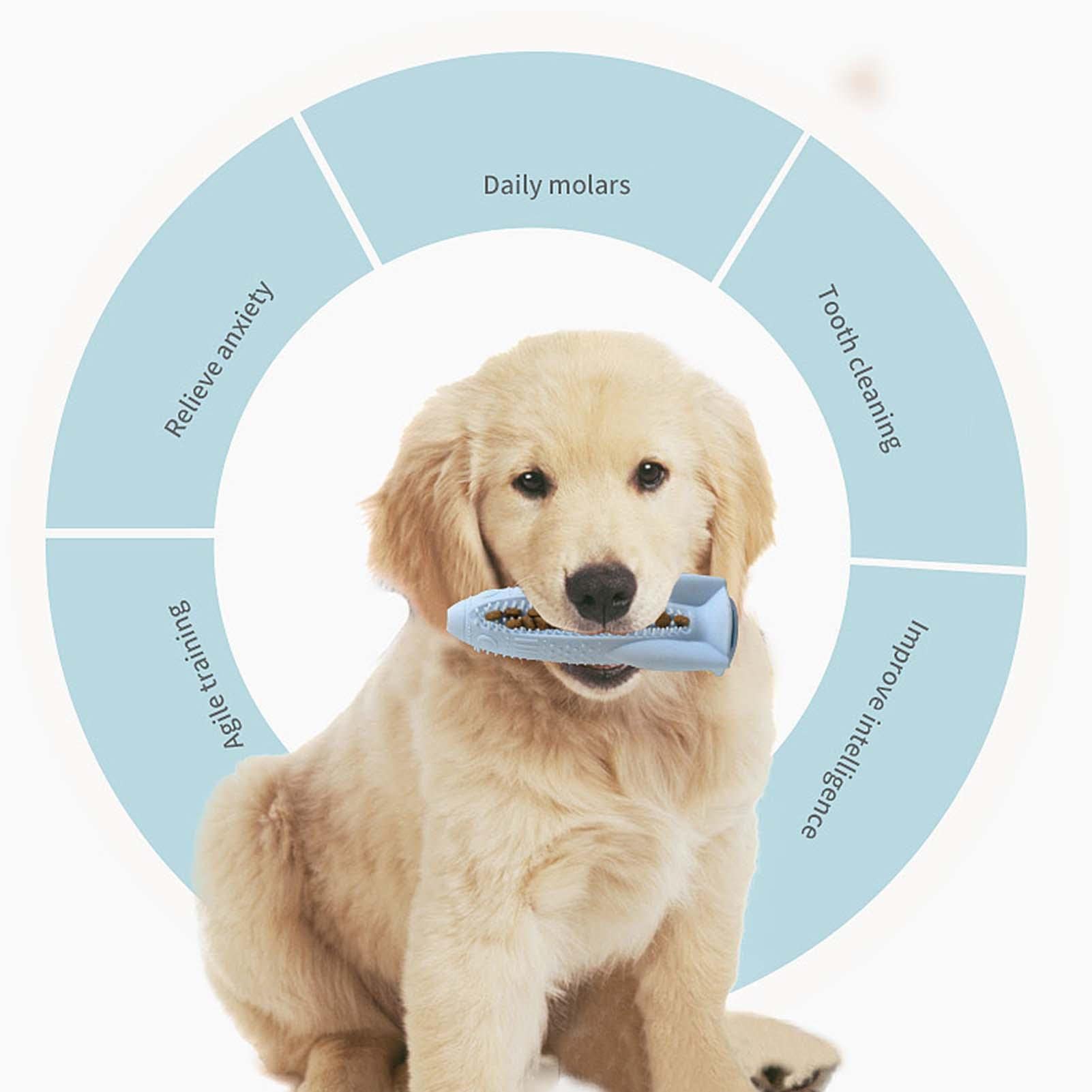 5 juguetes masticables de silicona para cachorros, juguetes masticables 3 en 1 para perros masticadores agresivos, juguetes dispensadores de golosinas para perros, cachorros, gatos, mascotas, limpieza
