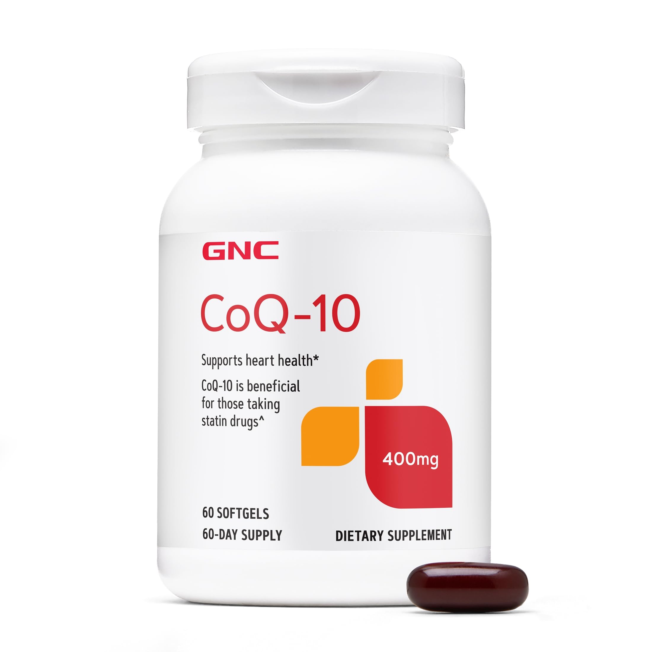 GNC CoQ-10 400mg, Heart Health & Cellular Energy Support, 60 Softgels