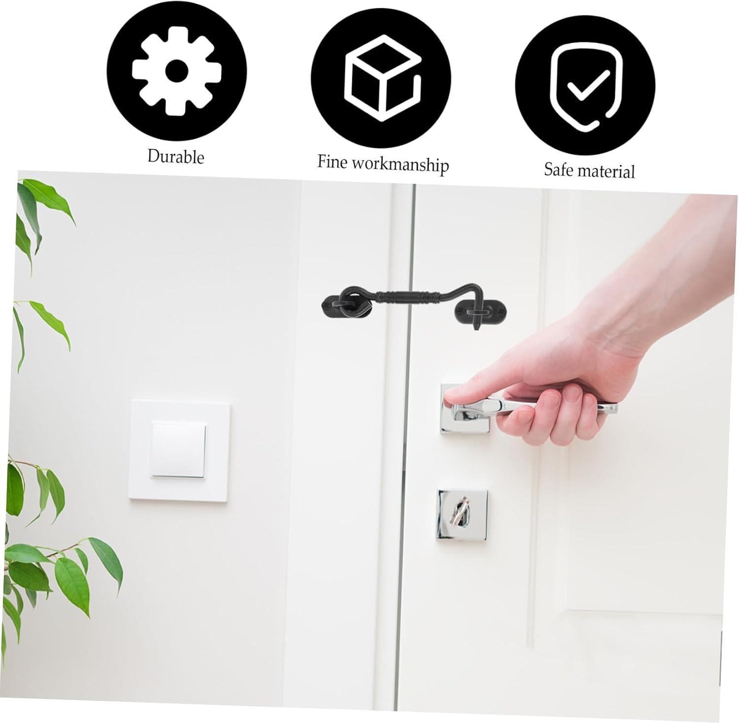 Heavy Duty Deadbolt Lock No Drill Rv Door Latch for Security Barn Shed Garage Door Lock Hook