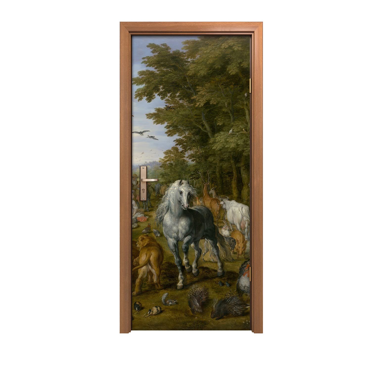 Autocollant de porte 80x200cm pour relooker facilement une vieille porte abîmée