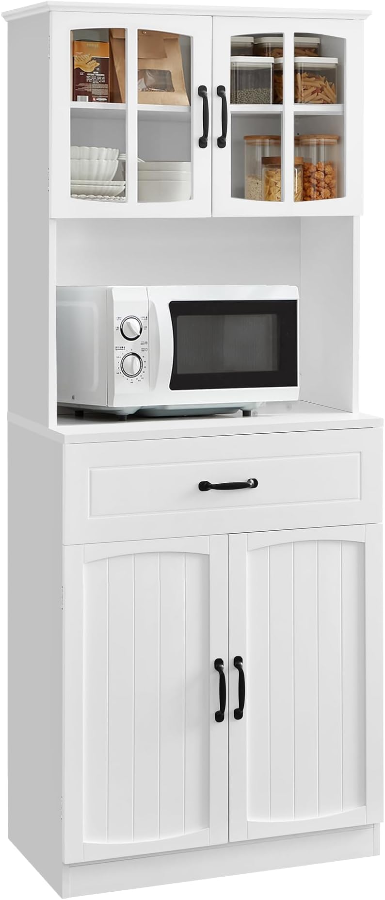 Meuble De Rangement, Buffet, Vaisselier A Plateau Coulissant Et 6
