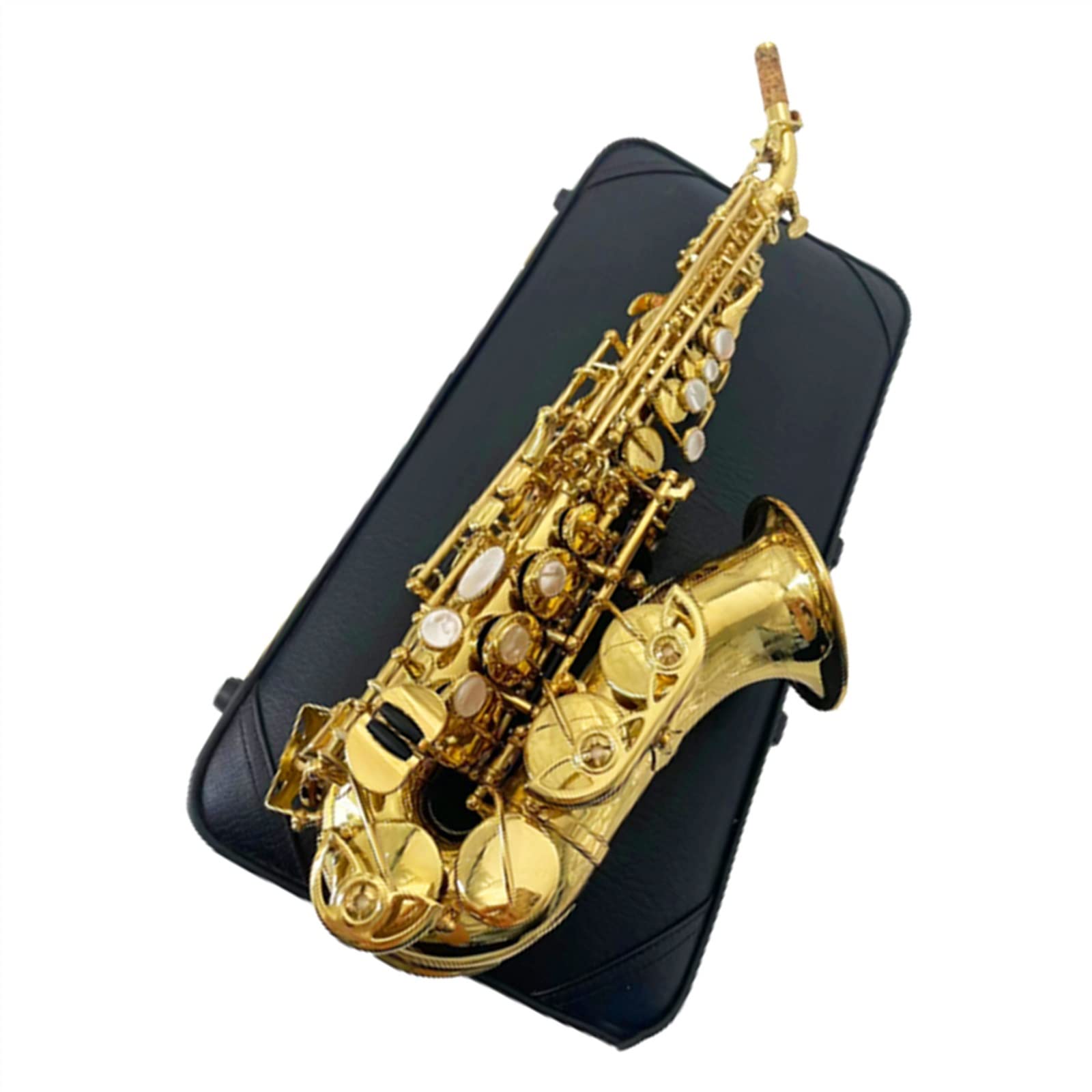 Saxofón Profesional Saxofón Curvo Profesional BB Saxofón Patrón Tallado A Mano Instrumentos De Saxofón