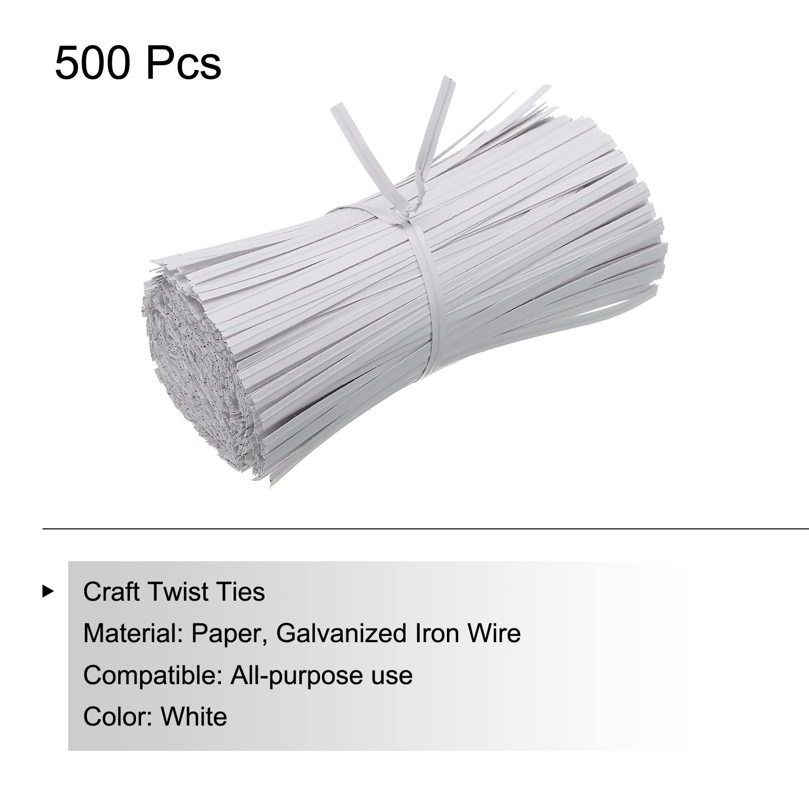 PATIKIL 500 Stück Papier-Kabelbinder – Rosa, 9 Cm Lang, Für Geschenkverpackung & Basteln