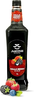 Just Chill Drinks Co.- Yalla Berry Fruit Syrup, 1L (Non-GMO, Vegan, Gluten Free, Halal) - Prepare refreshing & thirst Quenching mocktails