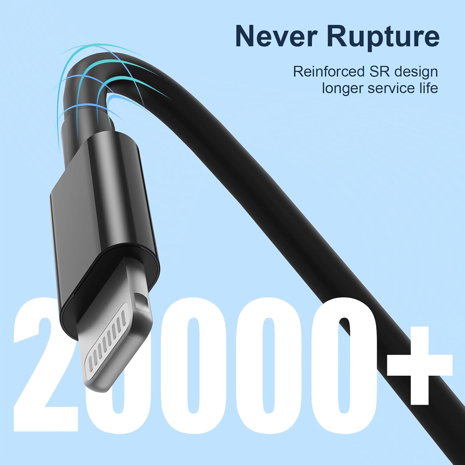 3pack 10ft iPhone Charger, [Apple MFi Certified] Long iPhone Charger Cord 10 ft, Apple Lightning to USB Cable, 10 Foot Fast Charging Cords for iPhone Charger 14/13/12/11/13 Pro/13 Max/X/XS/XR, Black